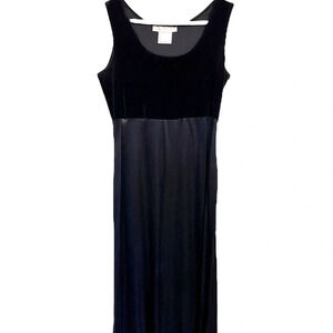 Vintage Velvet Top Satin  Formal Dress